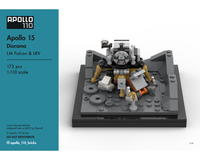 Apollo 15 Diorama – LM 'Falcon' & LRV [1:110 scale]