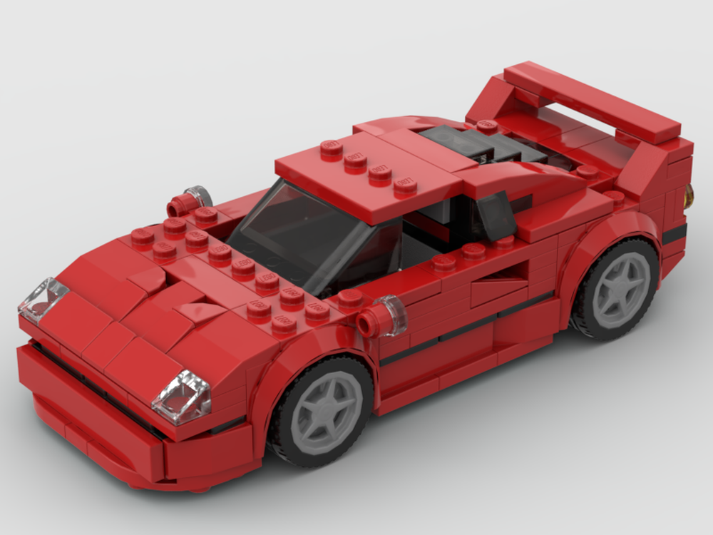 LEGO MOC 7-stud Ferrari F40 by frankwg | Rebrickable - Build with LEGO