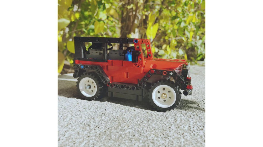 Mini lego jeep sale