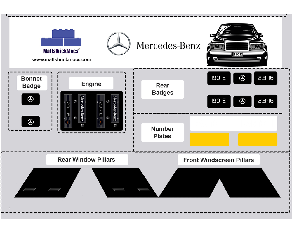 LEGO MOC-127085 190E MERCEDES BENZ COSWORTH EDITION by Mattsbrickmocs ...