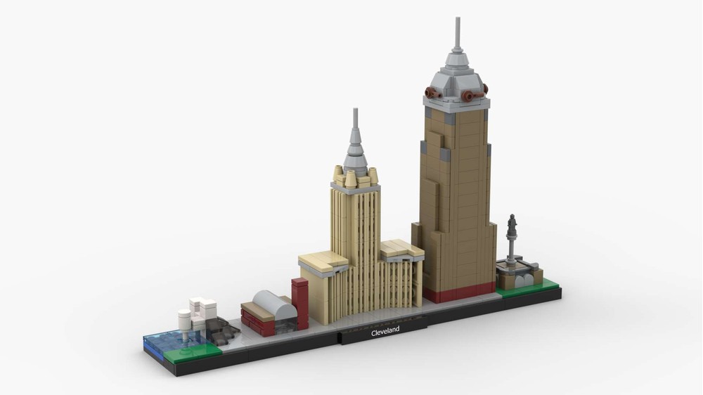 LEGO MOC Cleveland Skyline by GreatToBeGary | Rebrickable - Build with LEGO