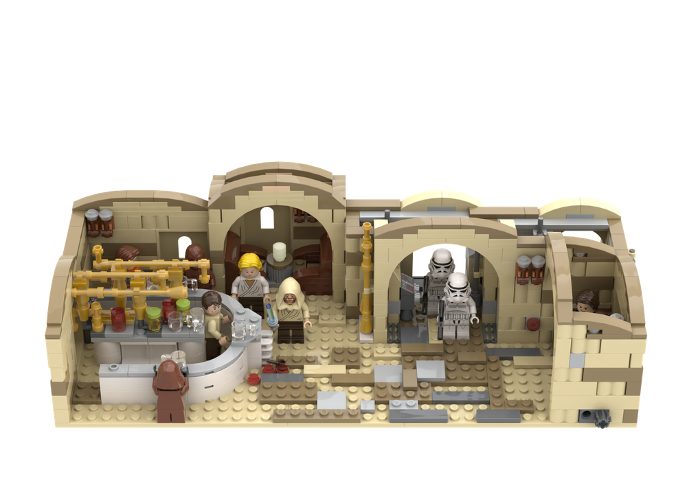 Lego Mos Eisley Cantina Bricklink LEGO MOC SW Cantina Play Set By