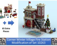 Corner Winter Village Fire Station