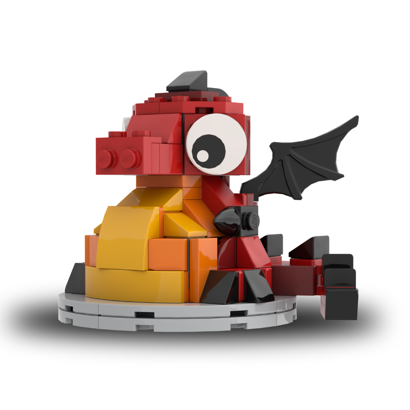 LEGO MOC Small Red Dragon by jawns_creations | Rebrickable - Build with ...