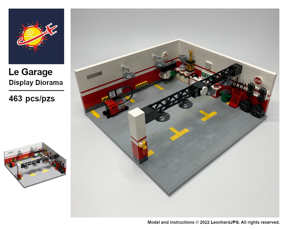 LEGO MOC Le Garage - Display Diorama by LeonhardJPG