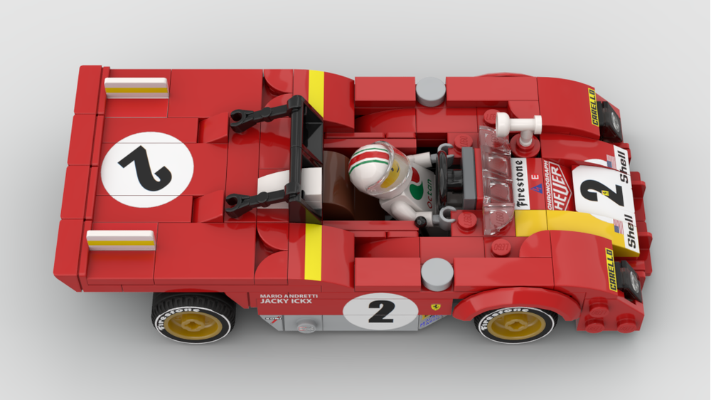 LEGO MOC Ferrari 312PB #2 - 1972 Daytona 24hr winner - Mario