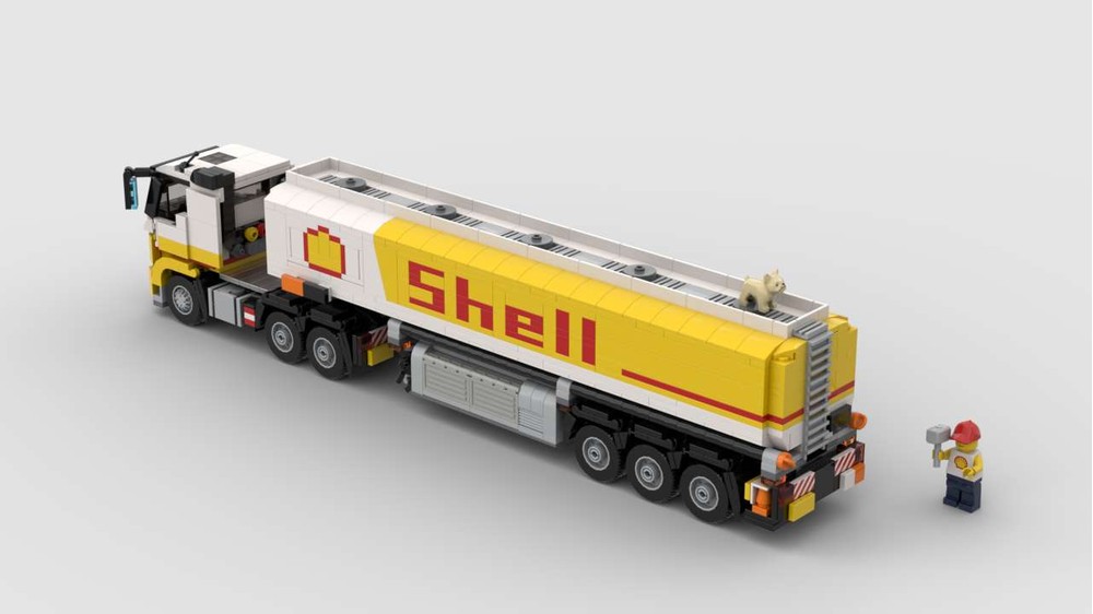 LEGO MOC Volvo Shell Tank Truck by doppiopug | Rebrickable - Build with ...