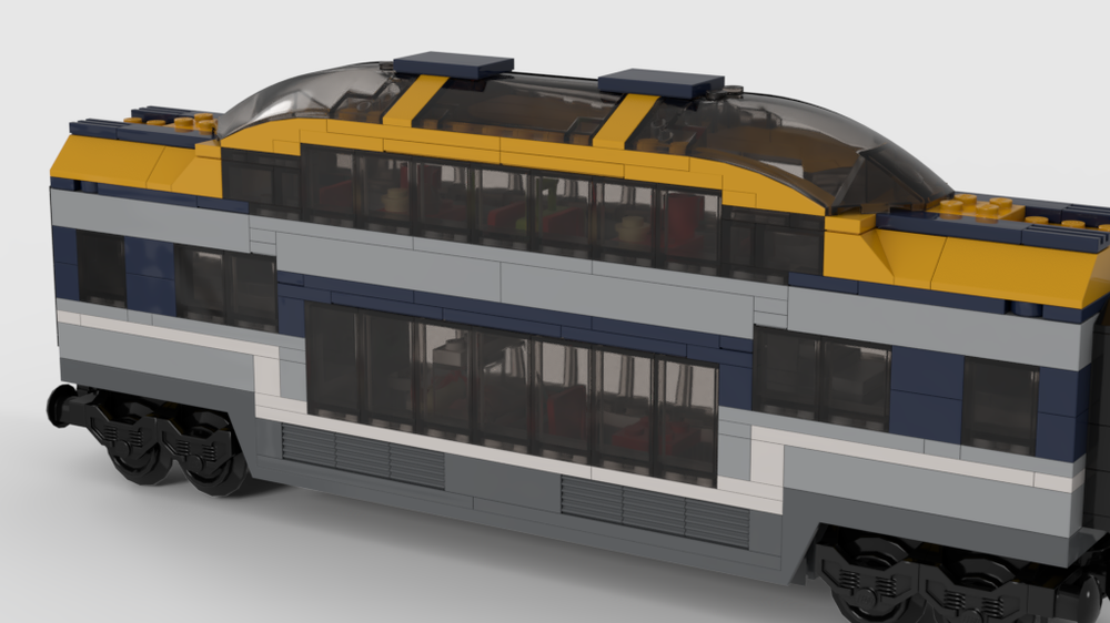 LEGO MOC 60197 Passenger Train with Double Deck Car by Marinho