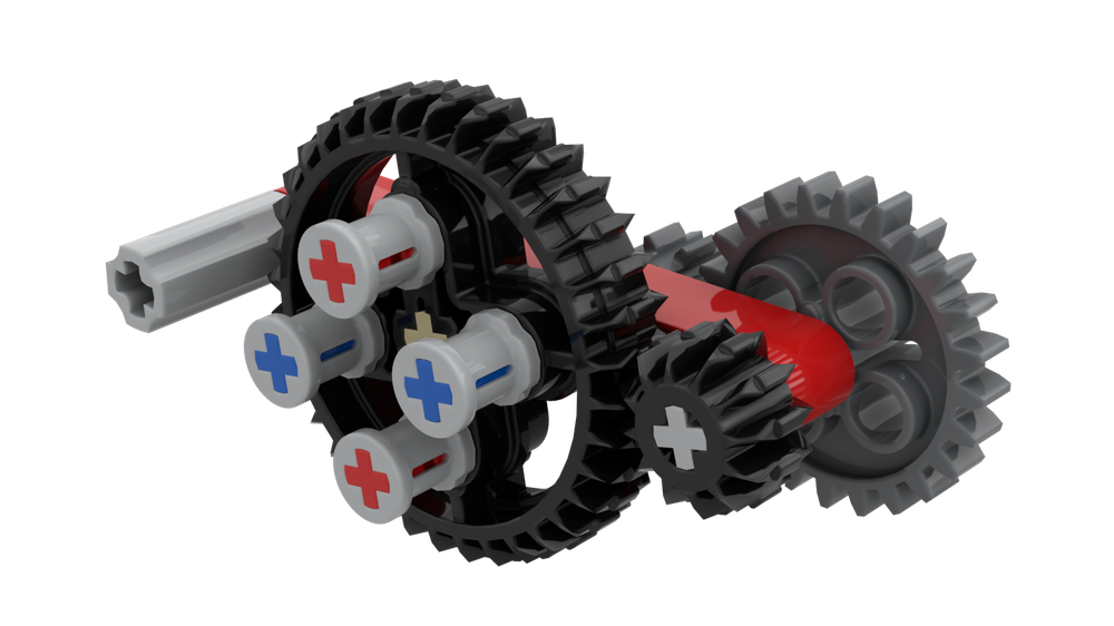 LEGO MOC Windup Motor 2 by 2in1 Rebrickable Build with LEGO