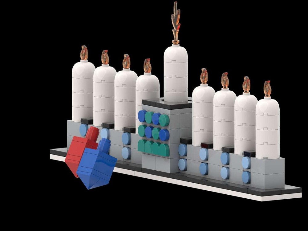 LEGO MOC Hanukkah Menorah by bricko_group Rebrickable Build with LEGO