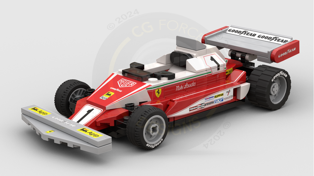 LEGO MOC F1 Ferrari 312 T2 by CGForceDesigns Rebrickable Build