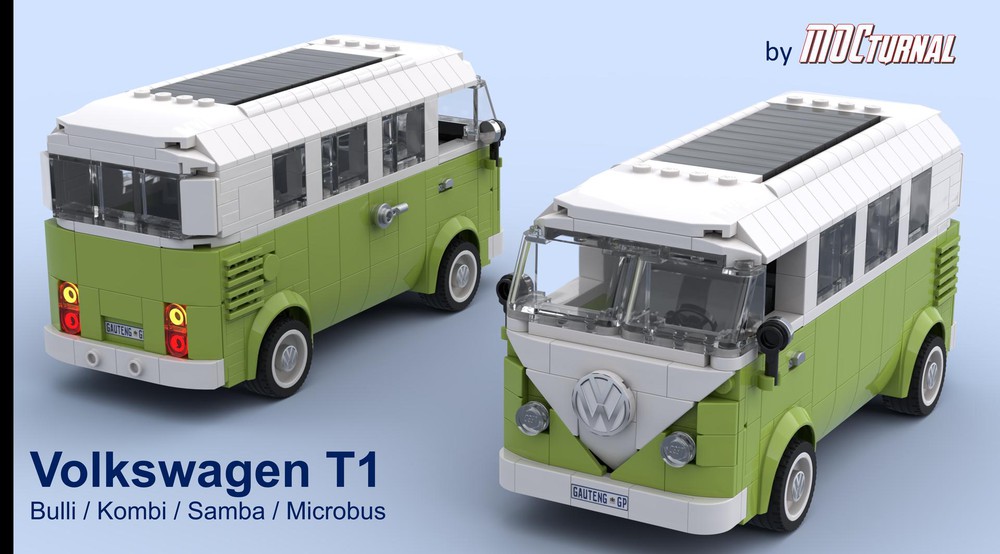 klauw Kan worden genegeerd rol LEGO MOC Volkswagen T1 Bulli / Kombi / Samba / Microbus (Lime edition) by  MOCturnal | Rebrickable - Build with LEGO