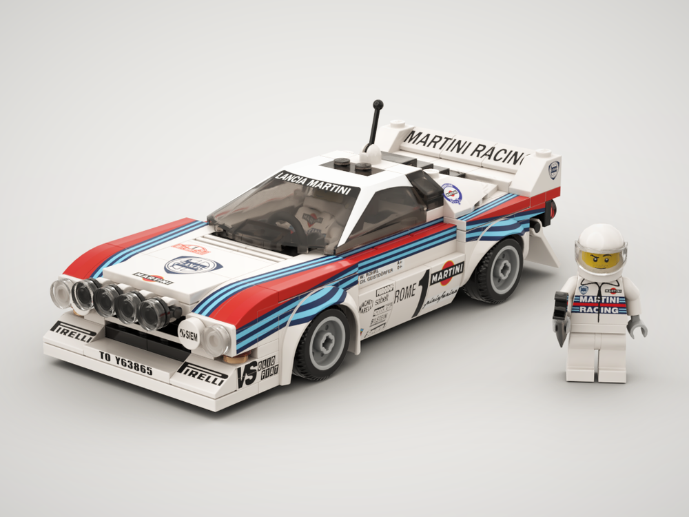LEGO MOC Lancia Rally 037 Martini Racing - winner Rallye Monte