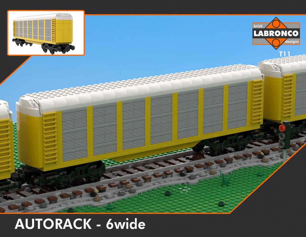 LEGO MOC T11- Autorack by Labronco Brick Designs | Rebrickable - Build ...