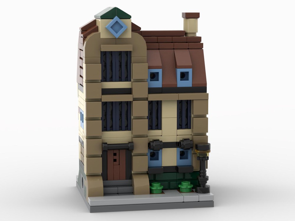 LEGO MOC Modular 3 story micro mansion by Ballladeer | Rebrickable ...