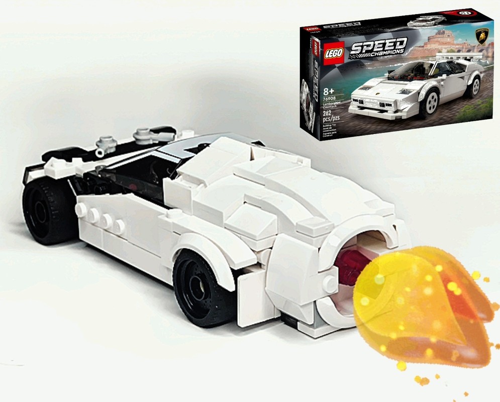 LEGO MOC 76908 Jet Dragster Lamborghini Countach by LEGO MOC 76908 Jet Dragster Lamborghini Countach by