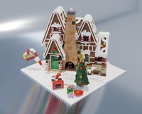 Gingerbread House - how to attach to a baseplate