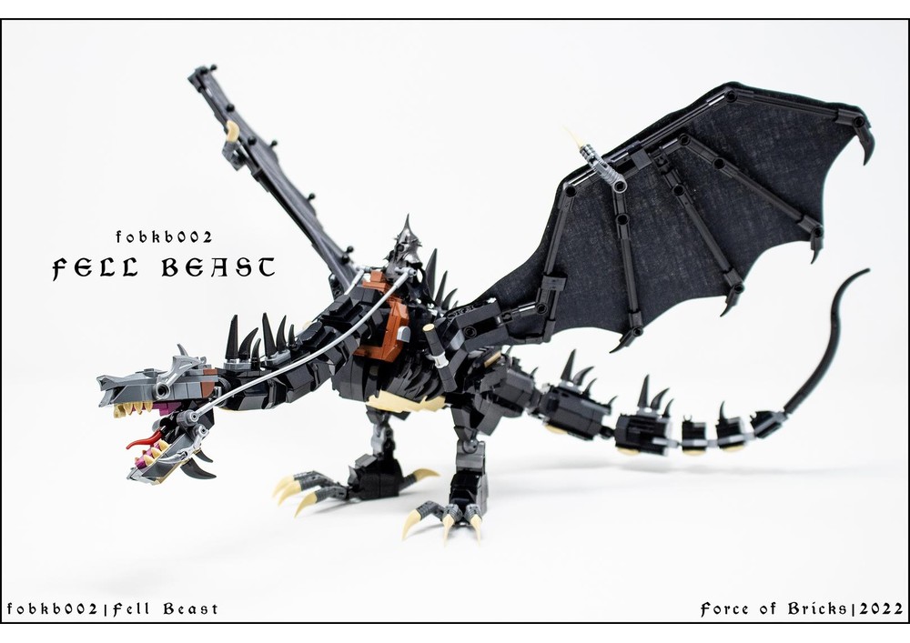 フェルビーストDX Poseable FELL BEAST LEGO MOC-129484 Fell Beast (fobkb002)| Digital instructions by