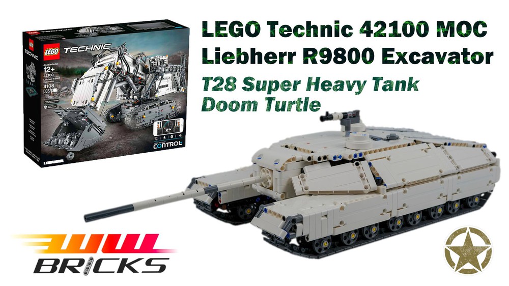 spejl egoisme Faktisk LEGO MOC -20% off [RC MOC] 1/22 US T28 Super Heavy Tank Doom Turtle - LEGO  Technic 42100 Liebherr R 9800 Excavator by WW Bricks Studio | Rebrickable -  Build with LEGO