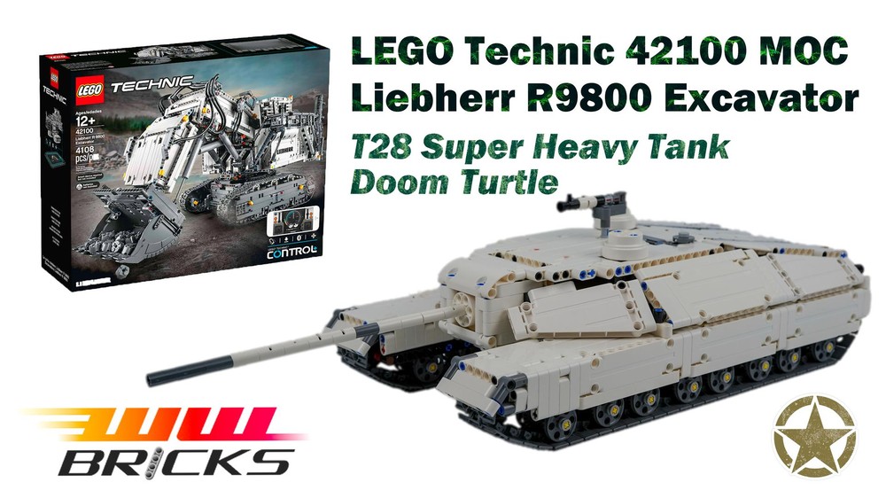 LEGO MOC-129664 [RC MOC] 1/22 US T28 Super Heavy Tank Doom Turtle ...