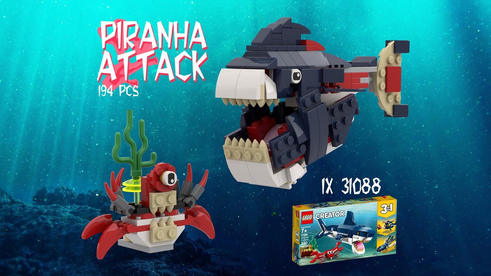 Lego discount piranha attack