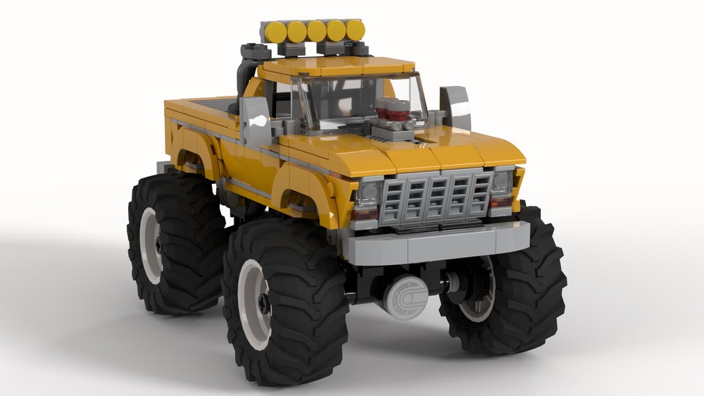 LEGO MOC 1979 Ford F-250 Monster Truck in Bright Light Orange! by Mad ...