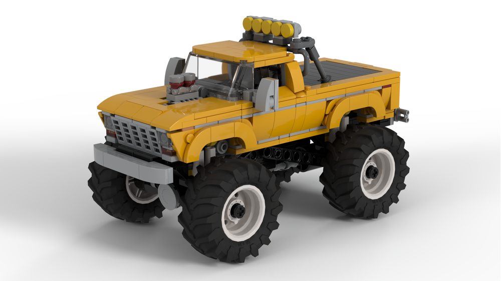 LEGO MOC 1979 Ford F-250 Monster Truck in Bright Light Orange! by Mad ...