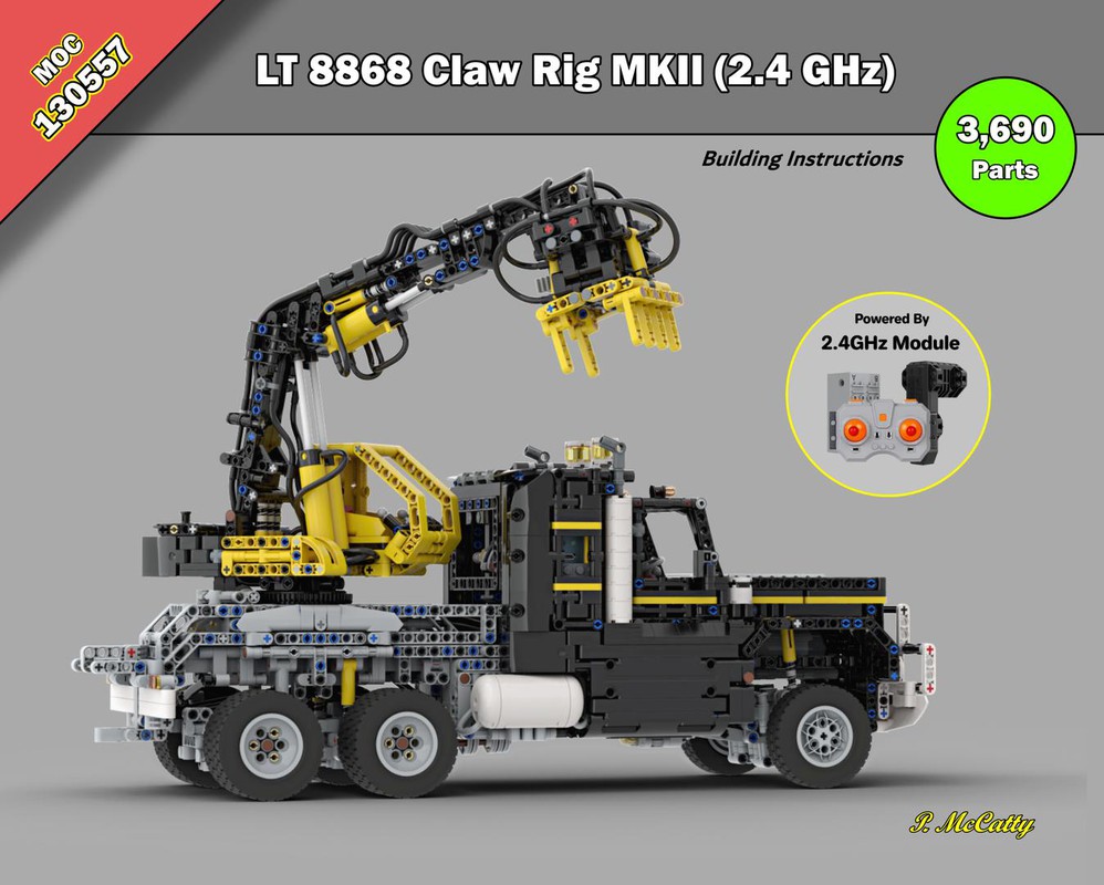 LEGO LT Claw Rig MKII (2.4 GHz) by @McCatty_TECH | Rebrickable - Build with LEGO