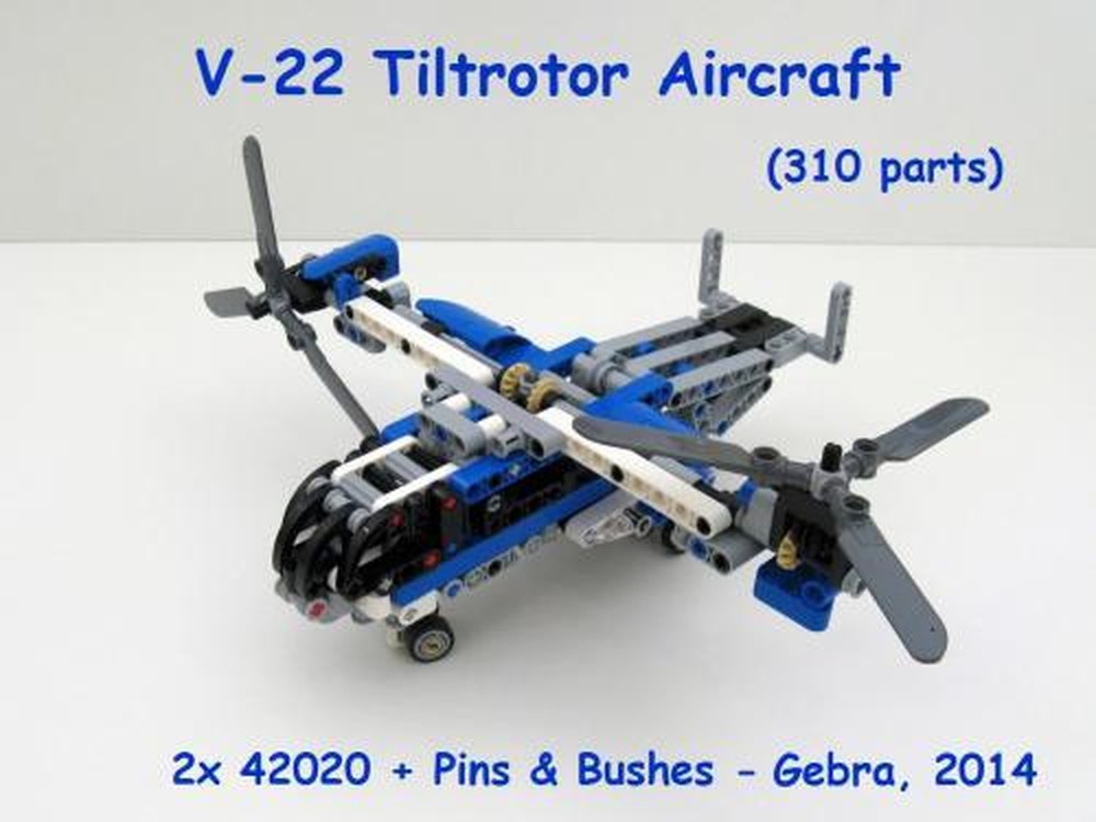 LEGO MOC V-22 Tiltrotor Aircraft by Gebra | Rebrickable - Build with LEGO