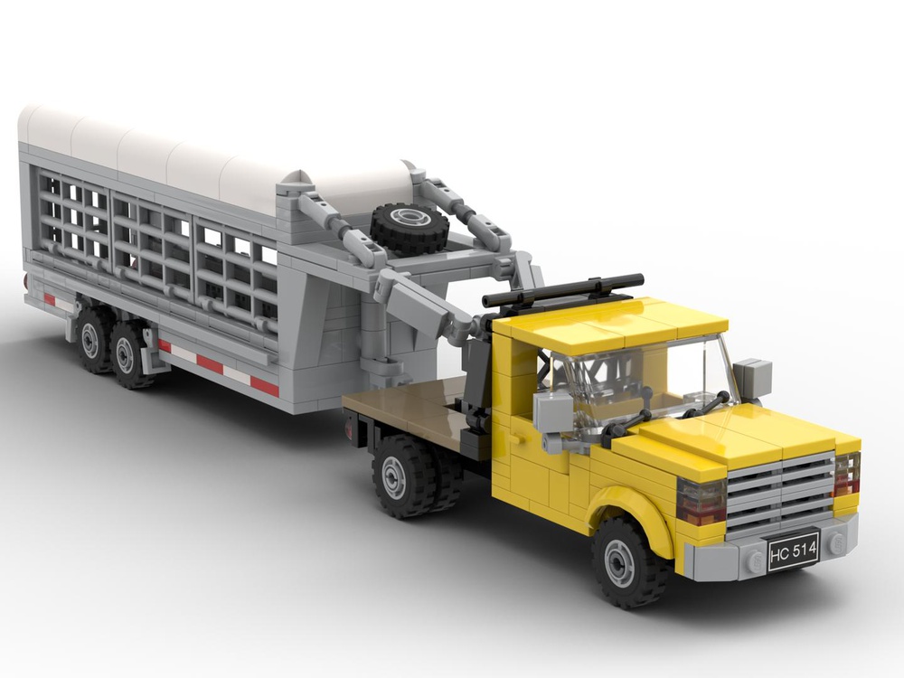 Lego Moc Ford F250 With Cattle Trailer