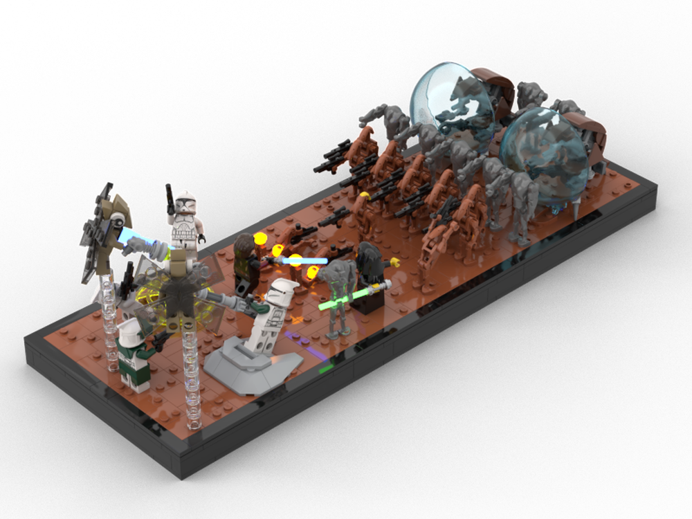 LEGO MOC Battle of Geonosis Diorama with Core Ship - Clone Wars by  The_Minikit_Guy