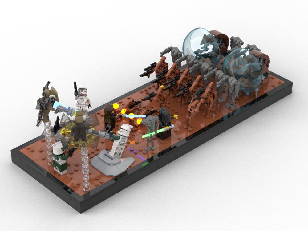 LEGO MOC Battle Of Geonosis Diorama With Core Ship   Clone Wars By The