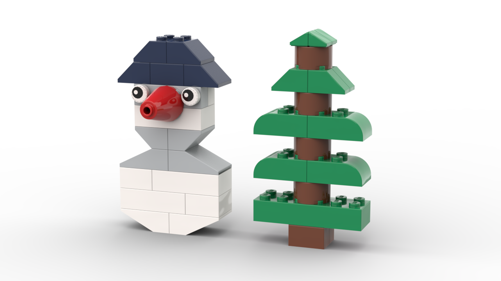 LEGO Snowman Building Instructions — LEGO Classic 10698 