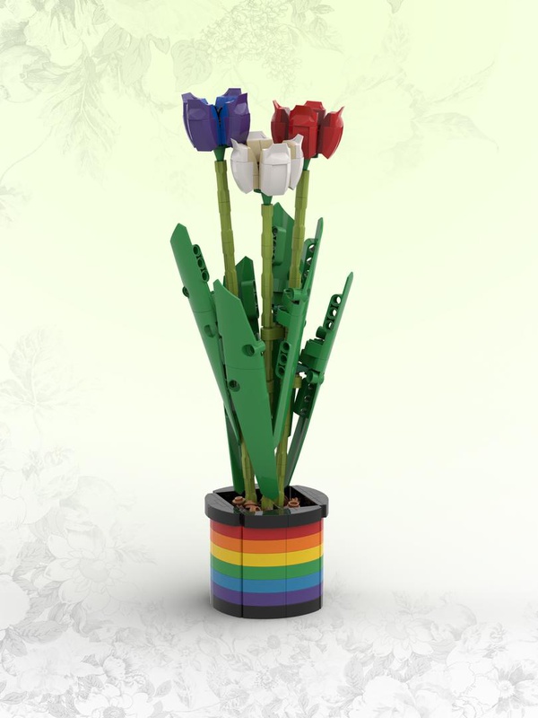 LEGO MOC Garden Tulips (BT029) by DoctorOctoroc