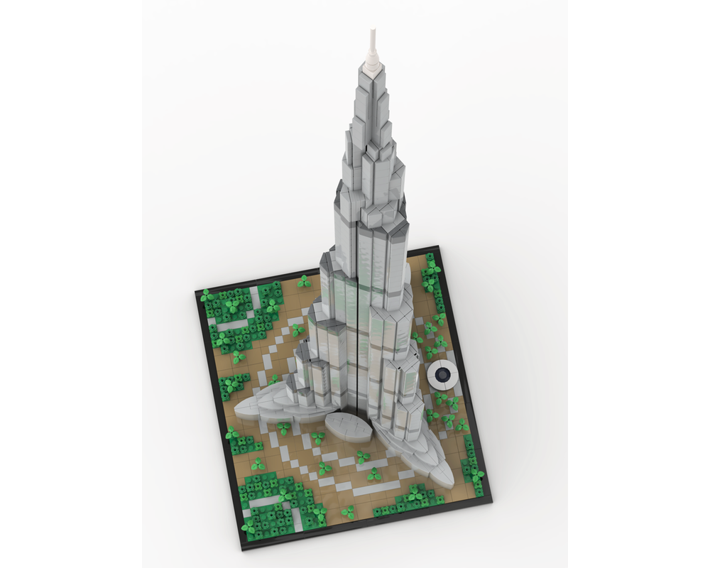 Lego Moc Burj Khalifa 1800 Scale Architecture Skyscraper By Spbrix