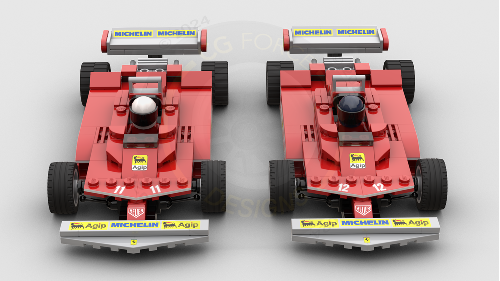 LEGO MOC F1 Ferrari 312 T4 by CGForceDesigns Rebrickable Build with LEGO