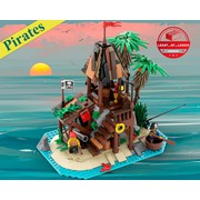 MOC-116561 Port Sauvage: Loup de Mer Pirate Ship With 1089 Pieces