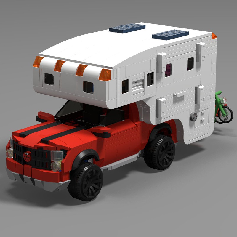 LEGO MOC Ladybug Truck and Expanding Camper Brick_Lizard | Rebrickable - Build with LEGO