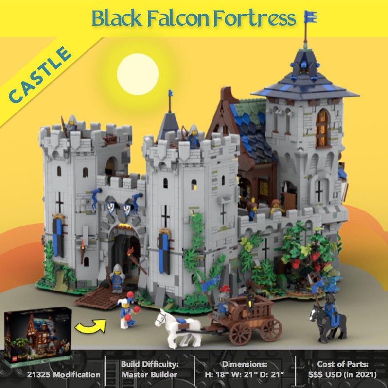 LEGO MOC Black Falcon s Fortress Classic Castle by Dream Build