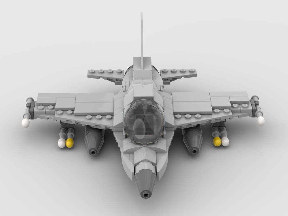 LEGO MOC F 16 Fighting Falcon Fighter Aircraft Lego City Scale by Tang Brick Studio Rebrickable Build with LEGO