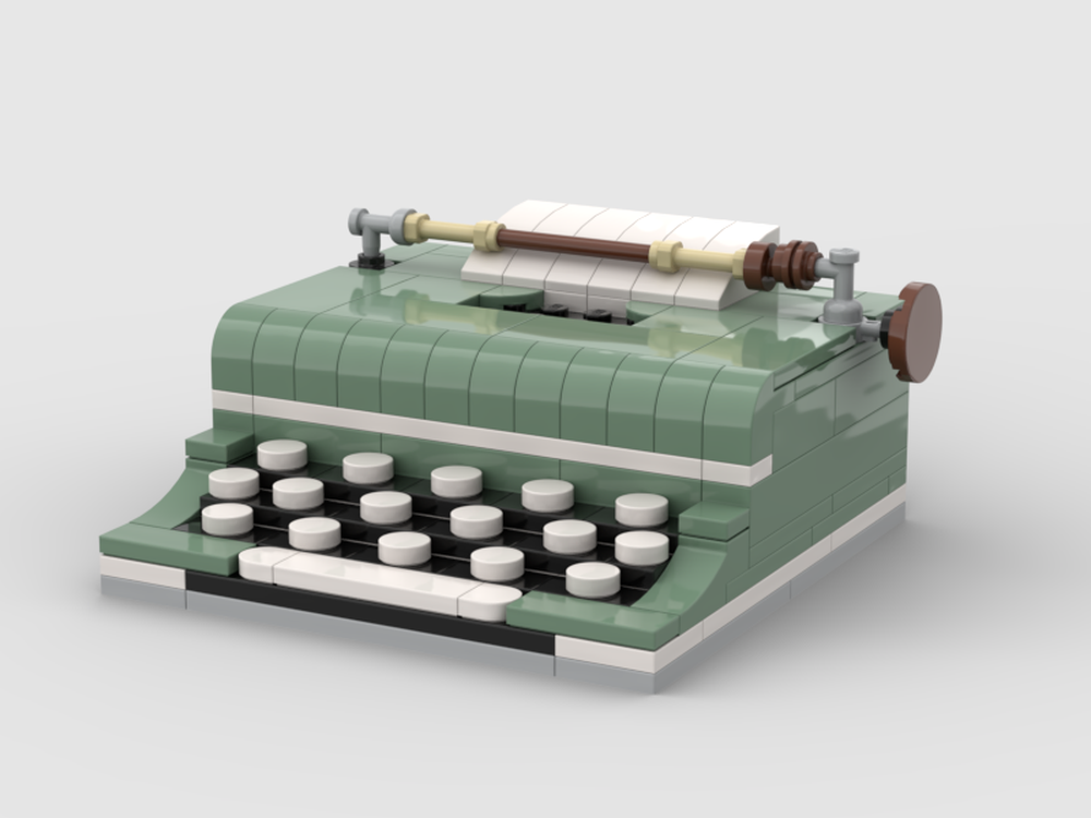 LEGO MOC mini typewriter by cassieLiu Rebrickable Build with LEGO