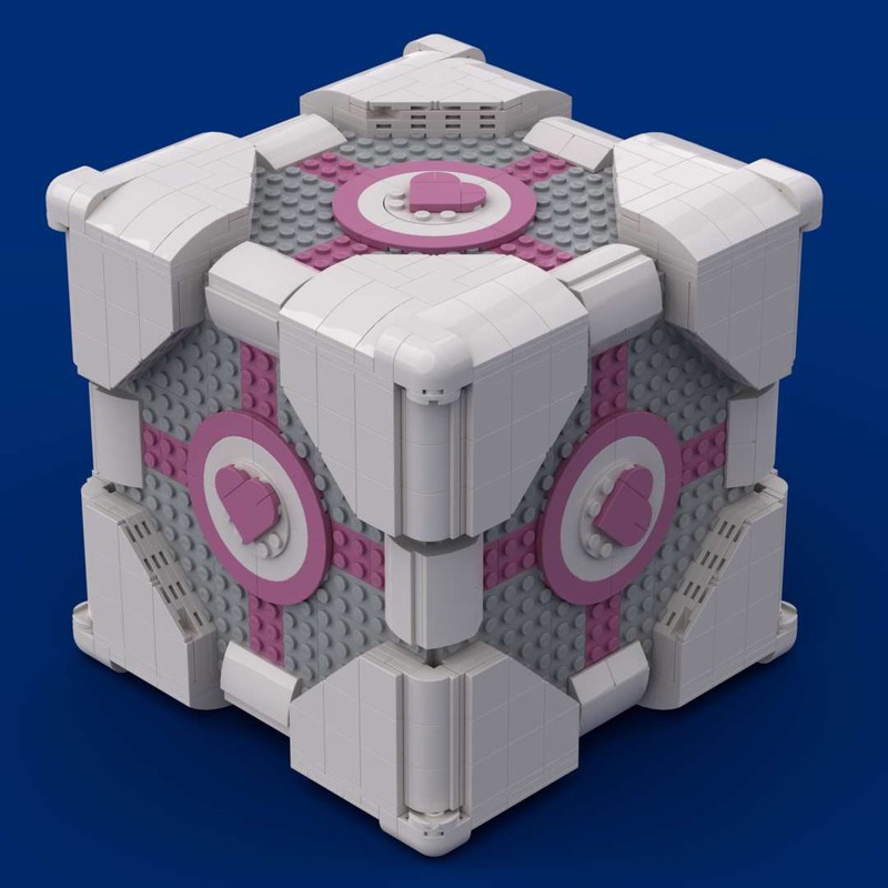 LEGO MOC Portal - The Weighted Companion Cube by BrickPudding ...