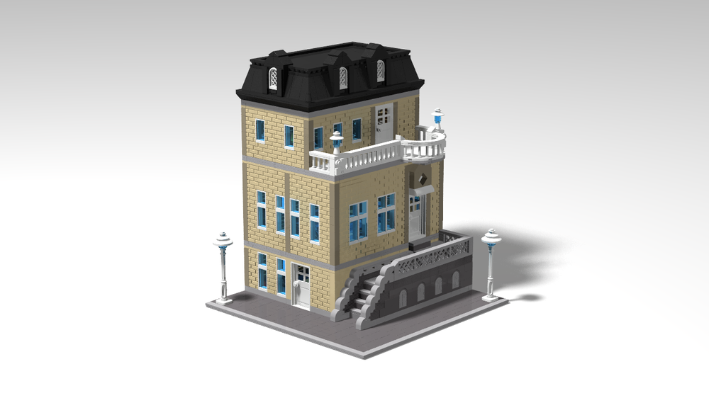 LEGO MOC Modular House Moc 268 by rexss12 Rebrickable Build with LEGO