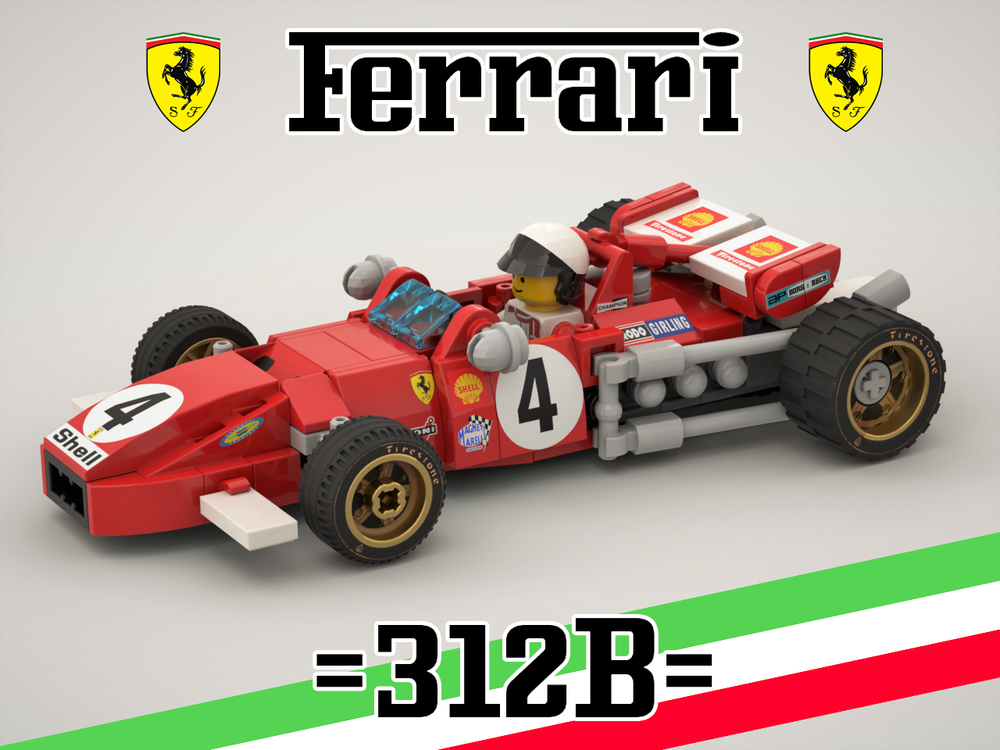 LEGO MOC Ferrari 312B - 1970 Formula championship by | Rebrickable - Build with