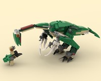 31058 Therizinosaurus cheloniformis with young (minifig scale)