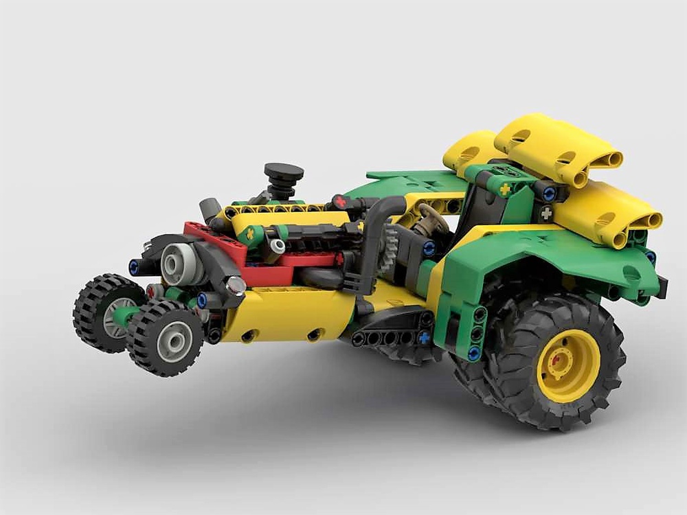 by Build Rebrickable - MOC Pulling LEGO Fabio_BrickintheWall | Tractor 42136 LEGO with -