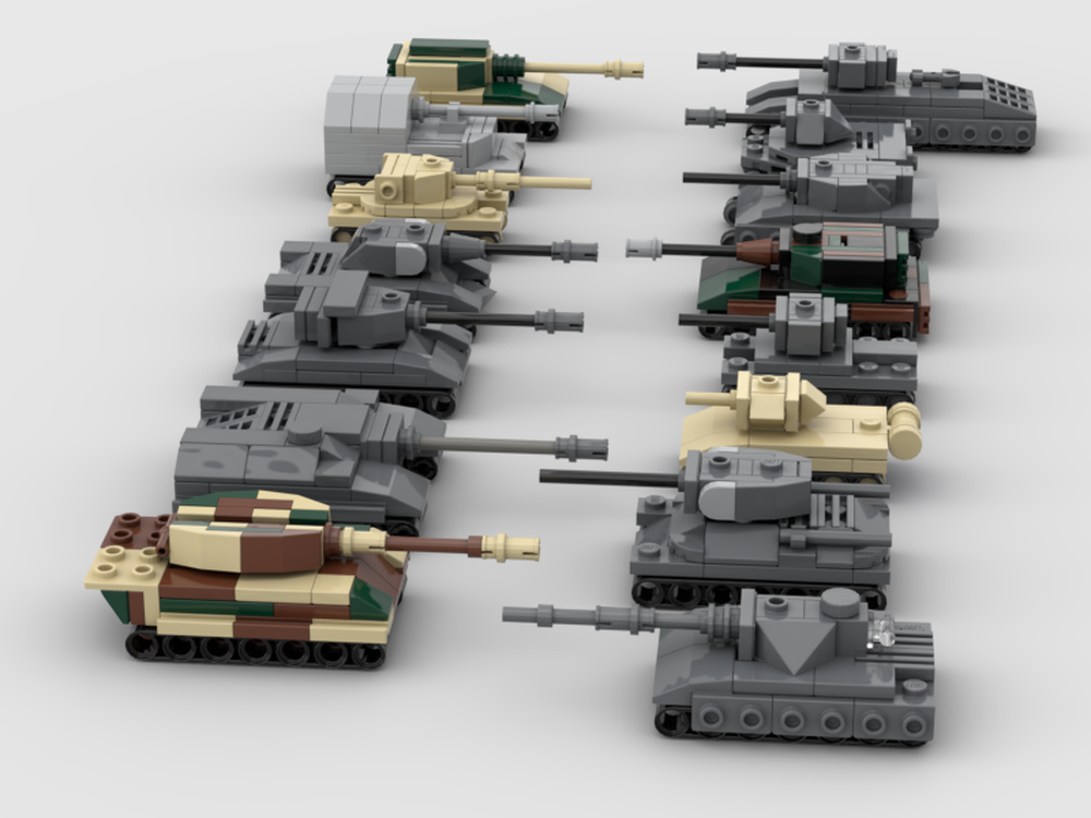 Lego Moc Micro Tanks From Real Life By Brickaddiction Rebrickable