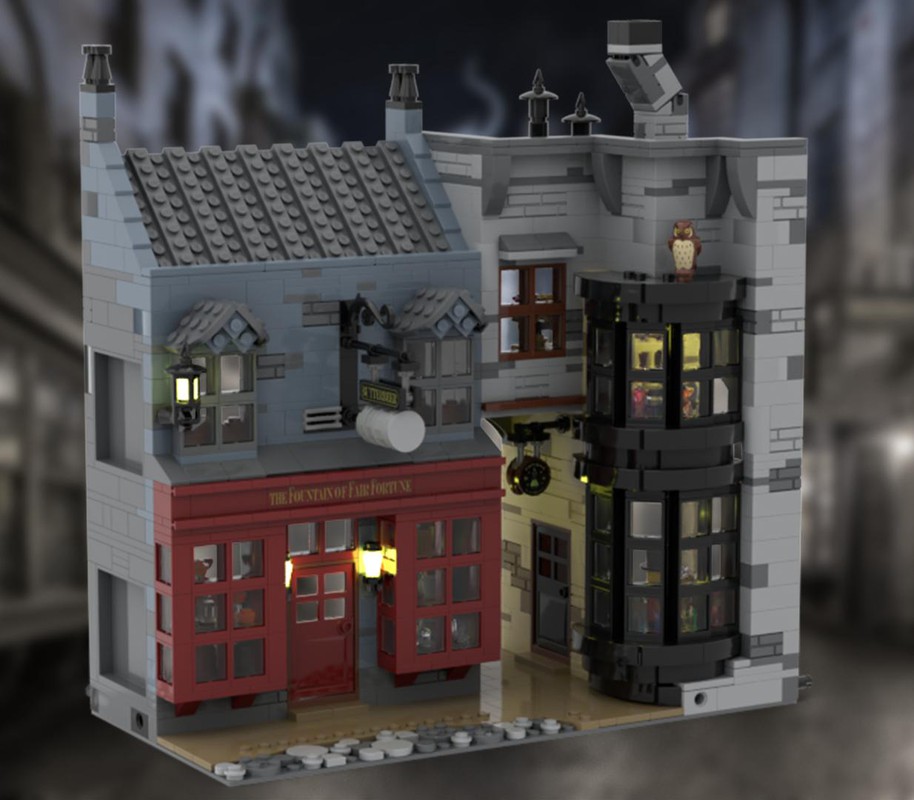 LEGO MOC Fountain of Fair Fortune and Potion Shop by JD Bricks ...