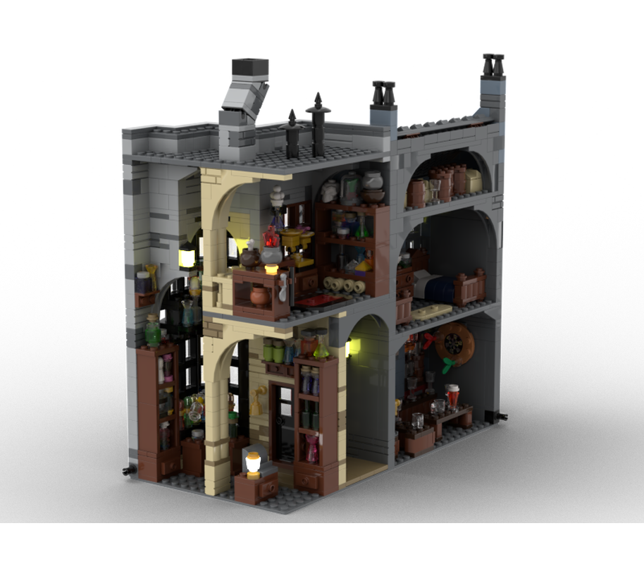 LEGO MOC Fountain of Fair Fortune and Potion Shop by JD Bricks ...