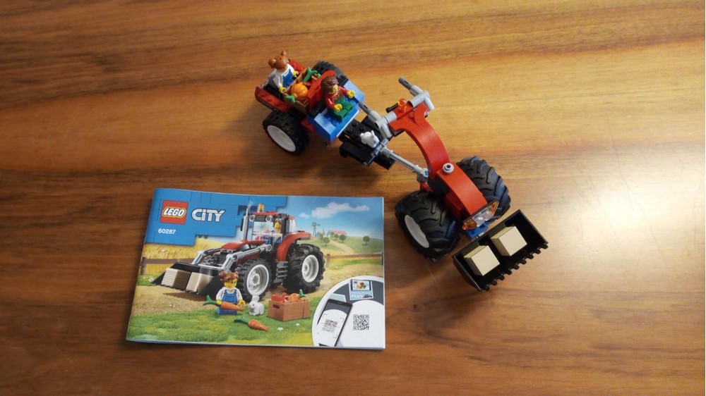 Red Tractor Lego 60287 LEGO MOC 60287 Single-Axle Walk-Behind
